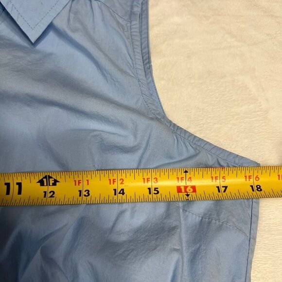 Anthropologie Maeve Blue Sleeveless Wrap Dress 10 Women - Picture 9 of 10